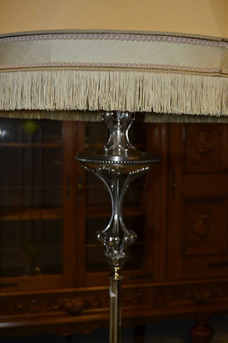 lampa stojąca , secesyjna . stare srebro