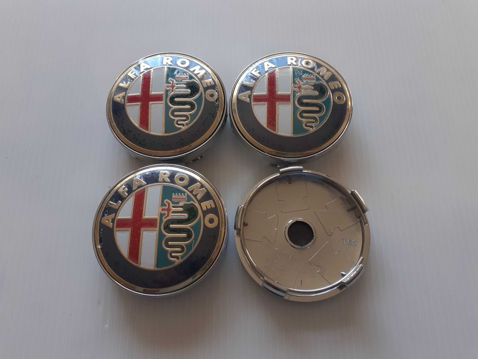 Centros/tampas de jante completos Alfa Romeo com 50, 56, 60 e 65 mm