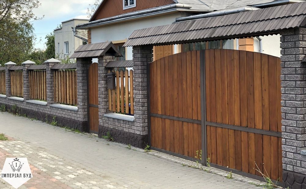 Цегла кирпич КАЯ,  Паркан, Забор, секції металеві, бруківка, блок