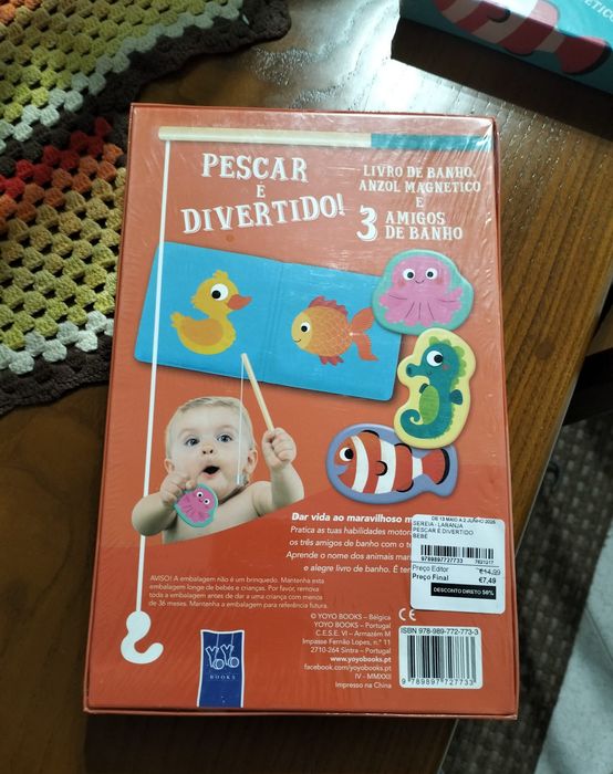 Pescar é Divertido" que inclui um livro de banho Novo
