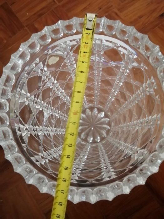 Vaso Floreira de cristal + Jara + Tampa (3 peças de Cristal)