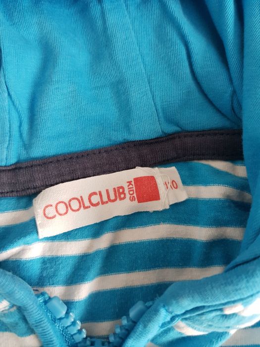 Dwie bluzy 110 dresowe chłopięce rozpinane z kapturem Cool Club