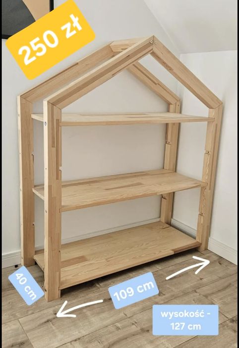 Regał drewniany DOMEK