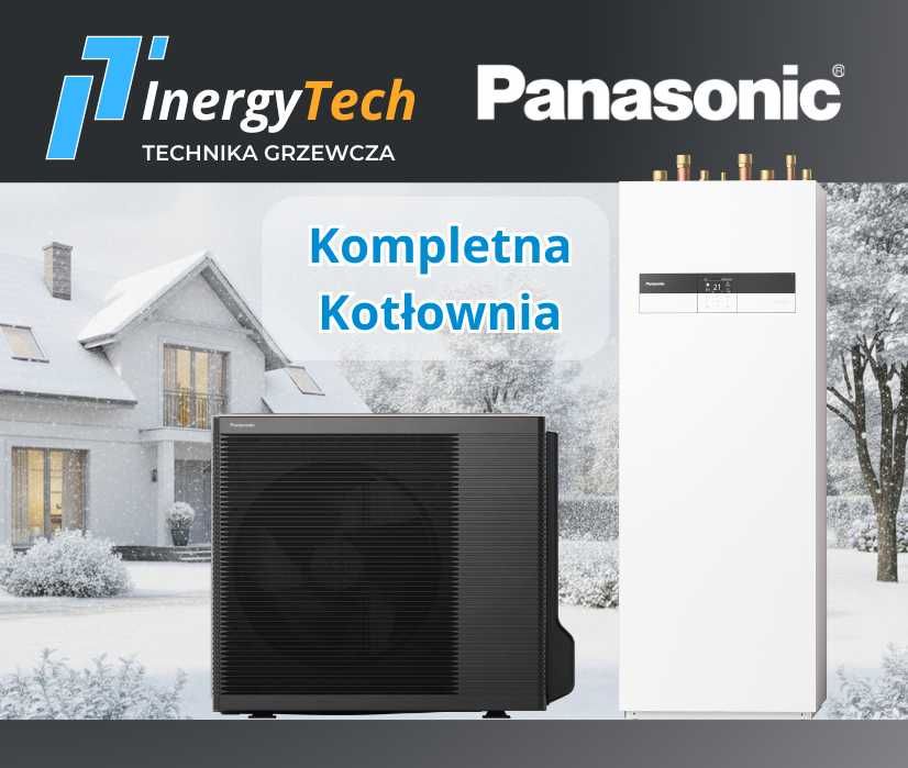 Pompa ciepła Panasonic All-in-One 185 l – kompletna kotłownia