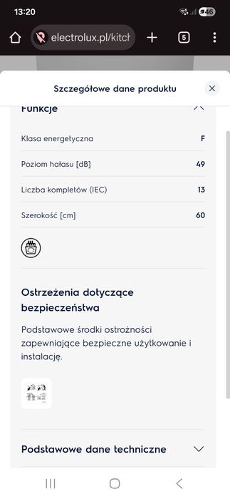 Zmywarka do zabudowy 60cm electrolux nowa