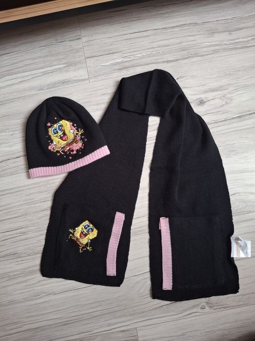 Sponge Bob komplet czapka szalik