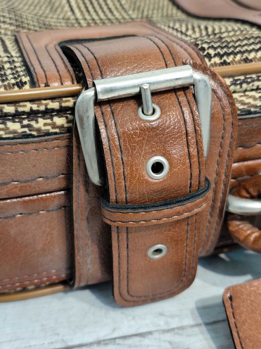 Stylowa Walizka Vintage / Retro – Lata 70./80. – Klasyczna Krata