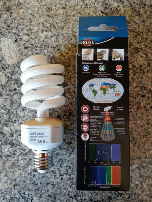 0. Lâmpada reptilario UV-B 10.0 23W (como nova)
