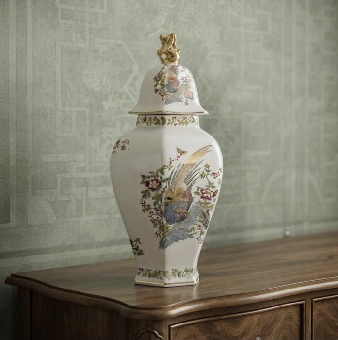 Vintage decorative vase, 55 cm, porcelain