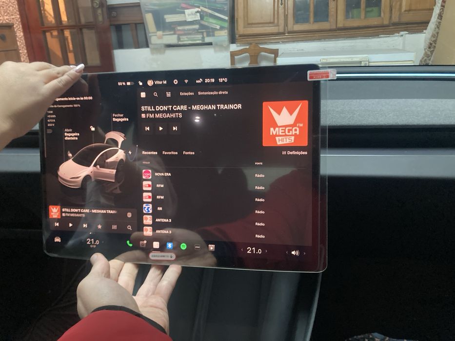 Protector de monitor Vidro temperado tesla model 3 Y