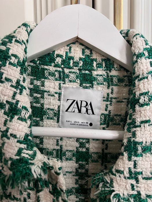 кофта Zara (зелено-біла)
