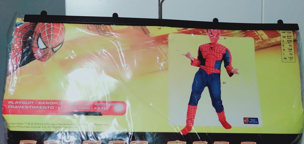 Strój karnawałowy Spiderman 2 Marvel rozmiar 132 NOWY