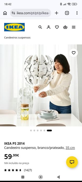 Candeeiro teto IKEA