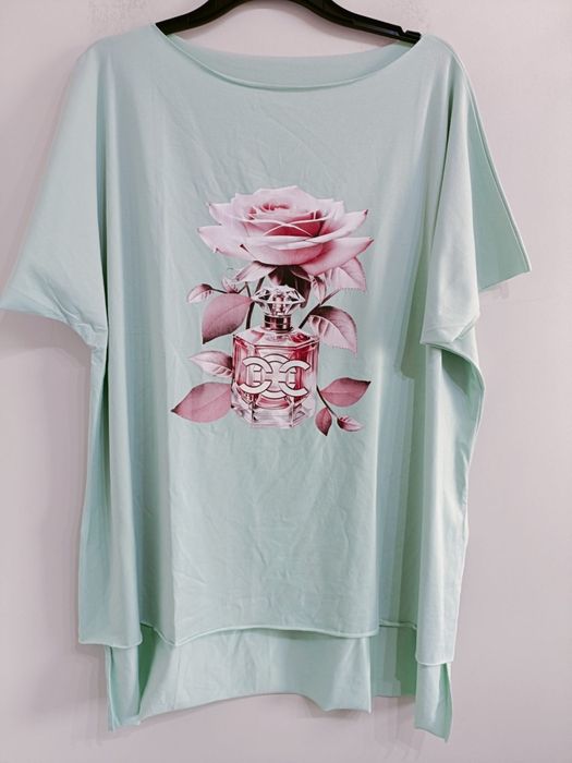 Bluzka plus size bawełna tunika luźna 50/52/54/56