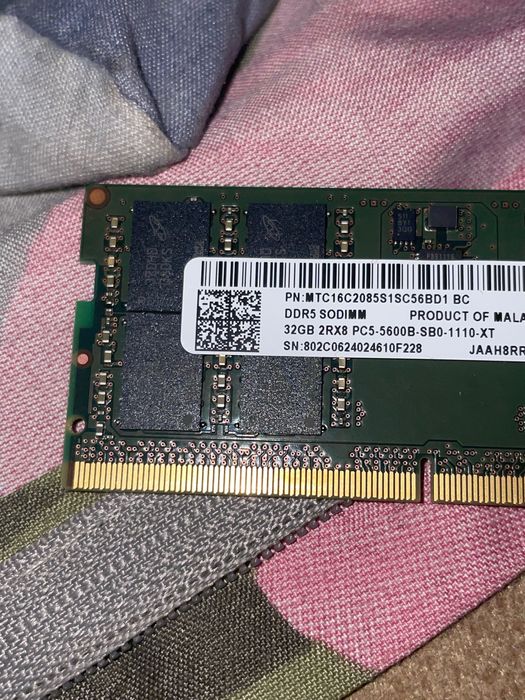 Pamięć RAM Lenovo 32 GB DDR5 5600MHz SoDIMM (4X71M23188)