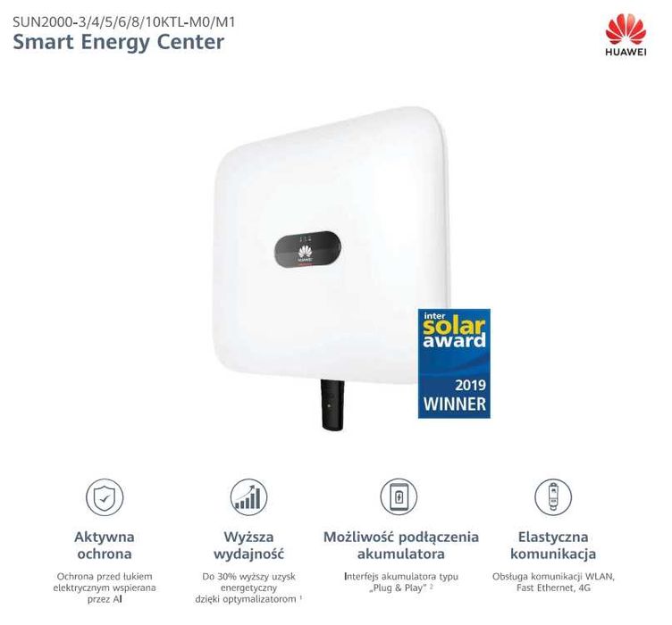 Falownik Inwerter Huawei SUN2000-10KTL-M1 HC Cena Bruttto