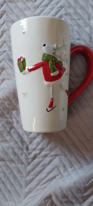 NOWY zestaw świąteczny kubek 3 szt miseczka maselniczka mlecznik jak h