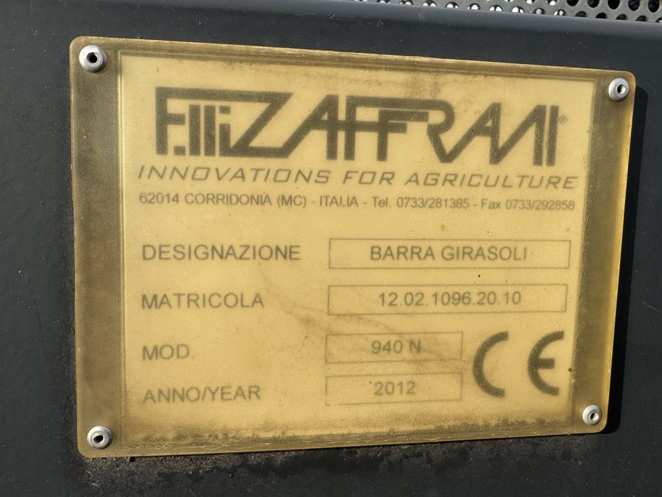Продам жатка соняшникова Заффрані 940Н 2012р.