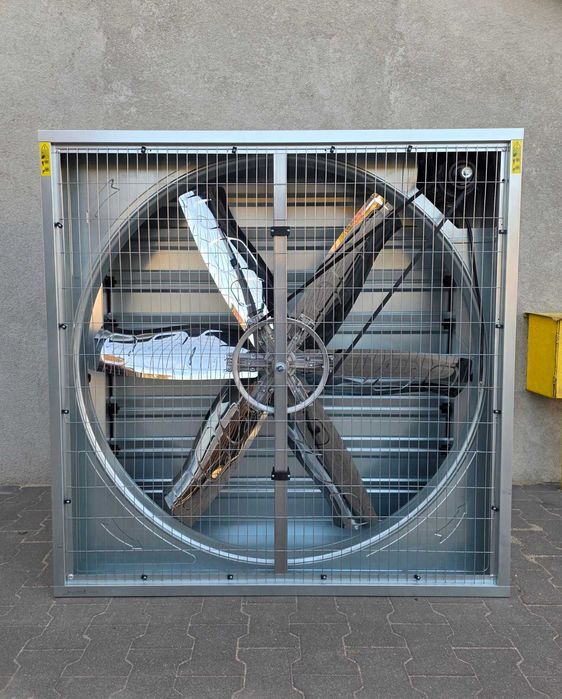 Wentylator ścienny szczytowy mieszacz 1380x1380 do hali, kurnika, szklarni, tunelu, obory magazynu folii 140cm 1.1 kW