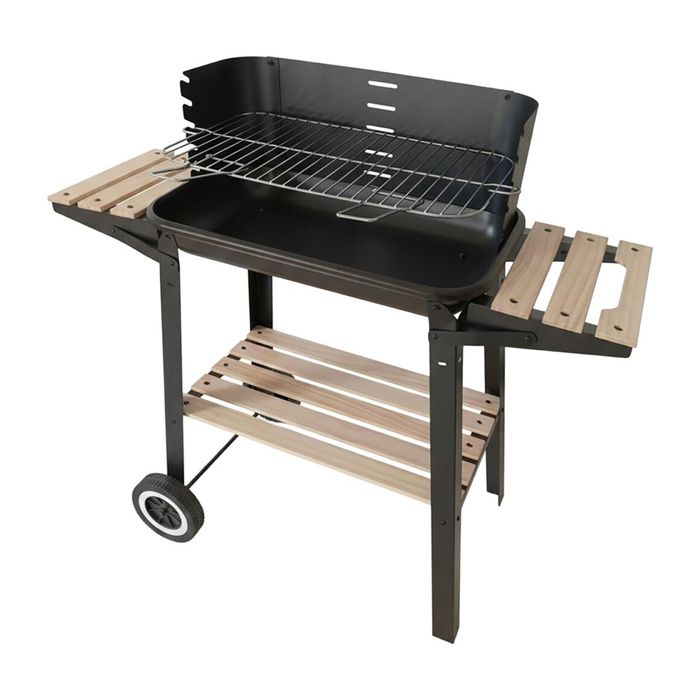 Grill Węglowy Ogrodowy Kółka Półki Solidny