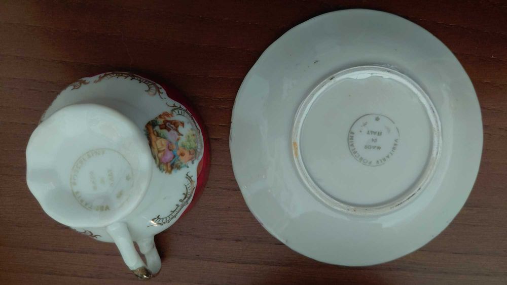 Serviço de Café/Chá em Porcelana Italiana - Estilo Rococó "Fragonard"