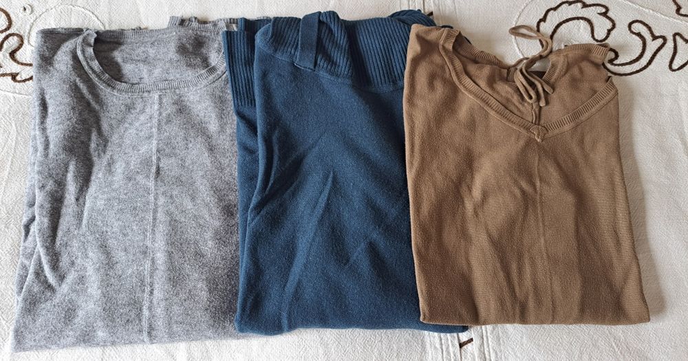 3 Camisolas malha senhora Tam L 10€