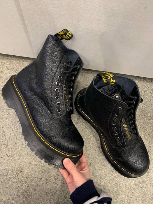 Черевики Dr. Martens Jadon Platform 40 41 чорні шкіряні на платформі