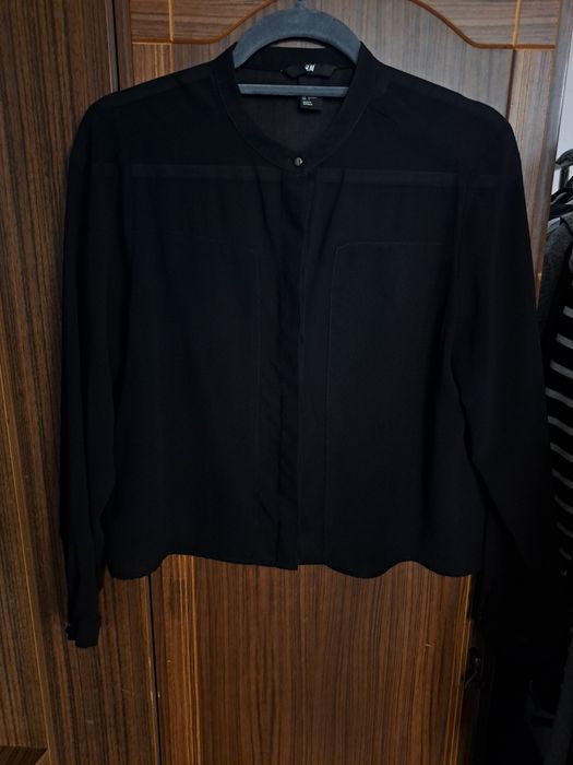 Czarna koszula mgiełka h&m