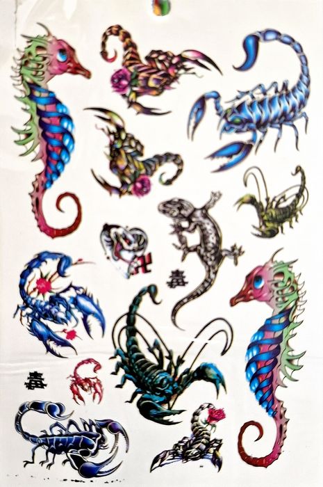 Tatuaże tymczasowe zmywalne ZESTAWdla dzieci XXL