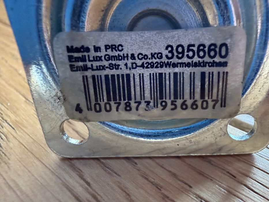 NOWE – Kółka meblowe obrotowe 4 szt. Emil Lux 395660 – nieużywane