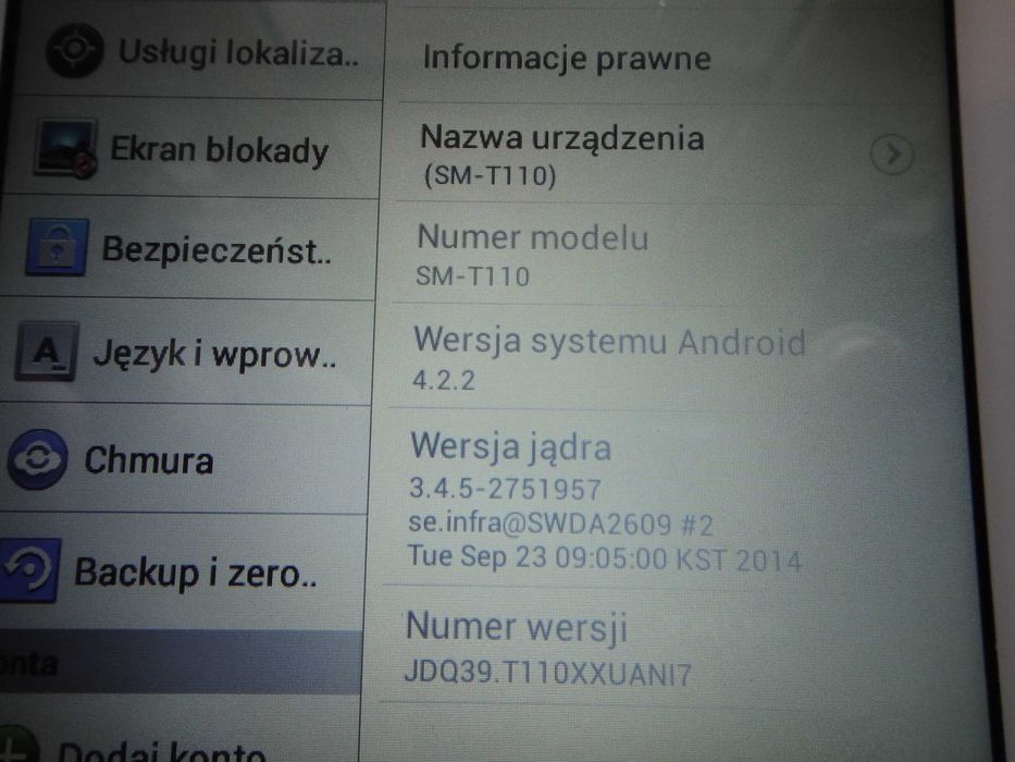 Tablet Samsung Tab3 Lite T110