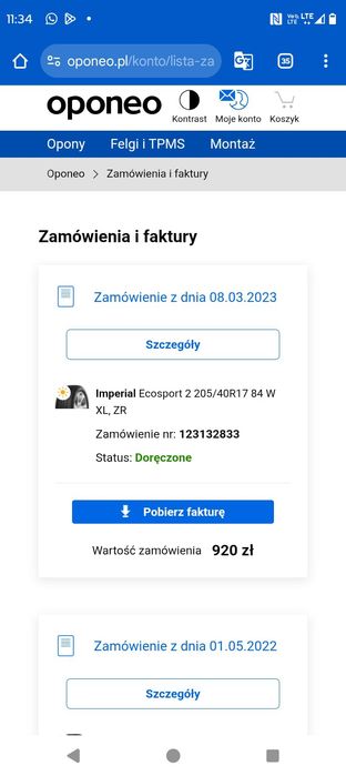 Opony felgi oryginał felgi