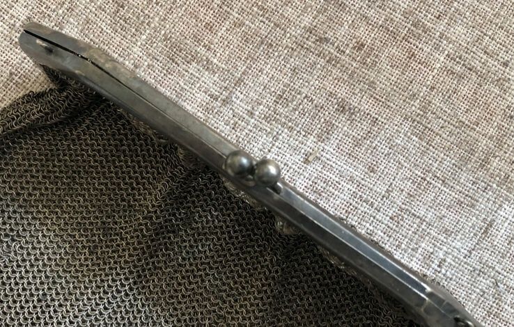 Сумочка. Серебрение. До 1920-х годов. Кольчужка. Антиквариат