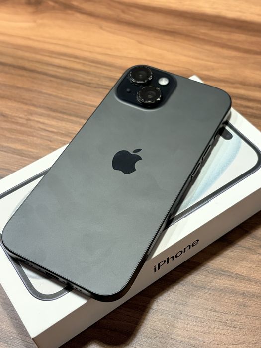 iPhone 15 Preto – 128GB – Como Novo + Caixa Oficial + Capa Apple