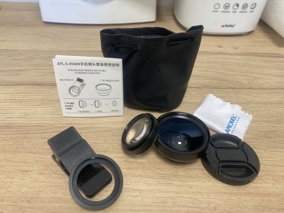 APEXEL 0.45x WIDE ANGLE & 12.5X MACRO LENS obiektyw