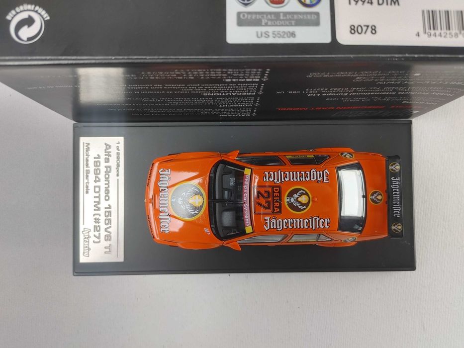1:43 Alfa Romeo 155V6 TI #27 `94 DTM M Bartels / Jagermeister HPi 8078