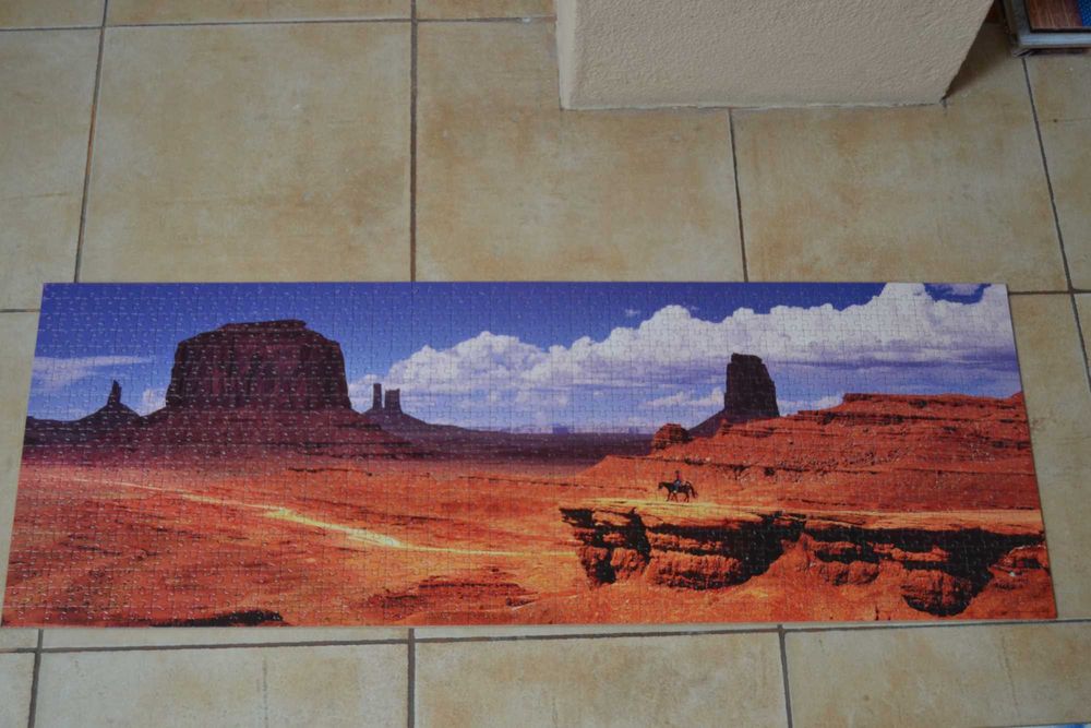 Vários puzzles 1000pcs panorâmicos montados