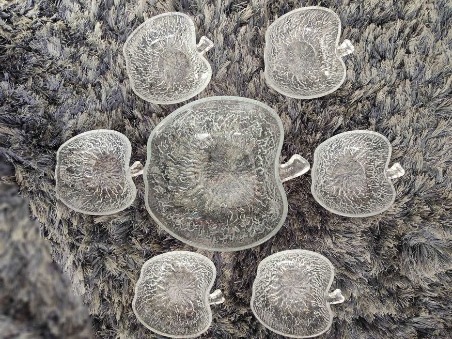 Kryształowe szklane miski - zestaw vintage