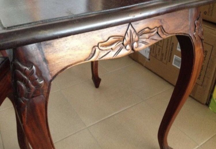 Mesinhas (mesas mãe) estilo João V pé galo nido cabriole vintage
