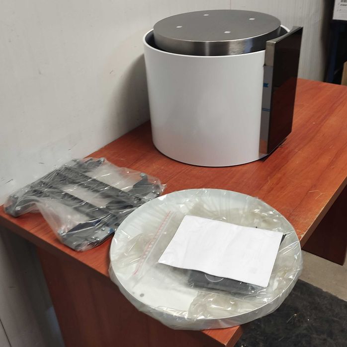 Okap wyspowy VDB ISLA GLASS WHITE 40cm 370m3/h LED 40cm Pilot 16AH41