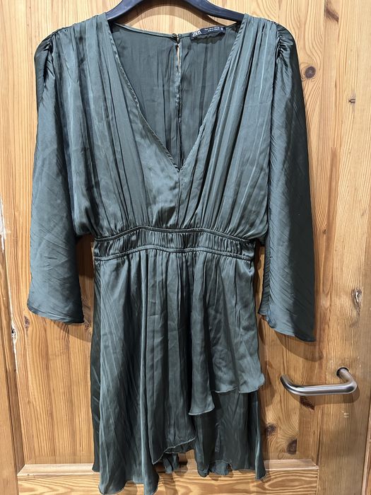 Zara,tunika w kolorze butelkowej zieleni rozm.M