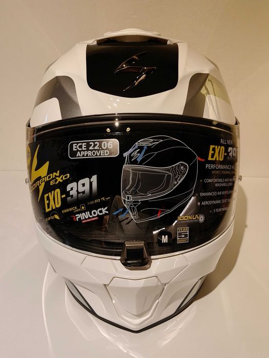 Capacete Scorpion Exo-391 integral "leve" mota scooter novo