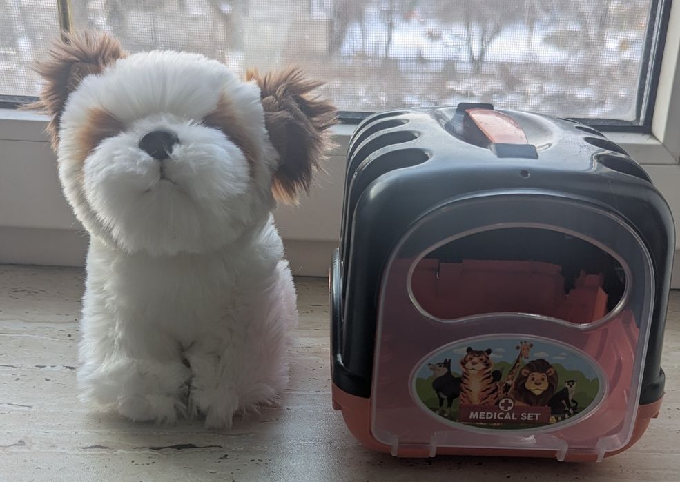 Іграшковий набір собачка та переноска