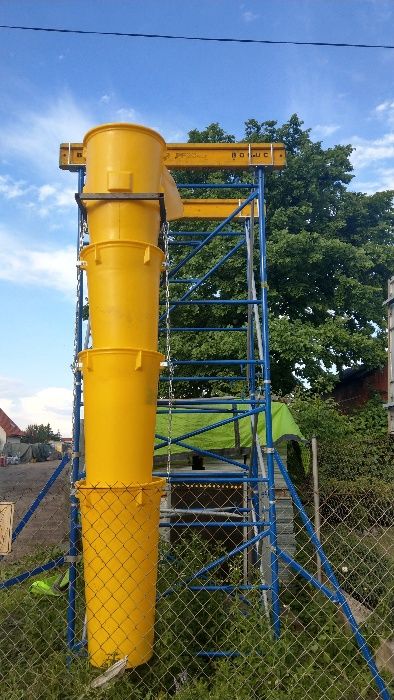 Zsypy do gruzu, zsyp budowlany - komplet 10m lej Leje zsypowe