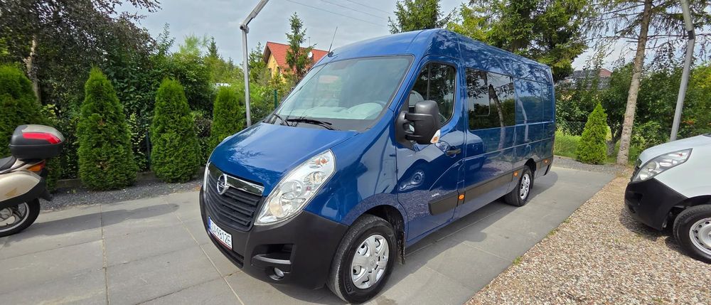 Opel MOVANO L3 H2 BRYGADÓWKA 6 MIEJSC KLIMATYZACJA HAK 3500kg  Sprowadzony Zarejestrowany Opłacony Faktura VAT MARŻA