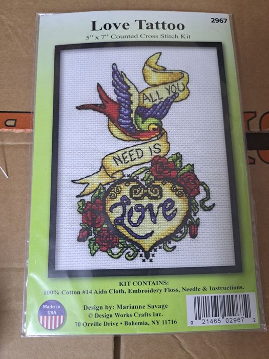 Zestaw do haftu krzyżykowego Love Tatoo cross stitch