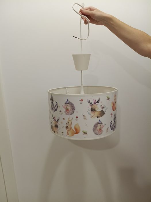 Lampa wisząca 1 x E27 zwierzątka leśne