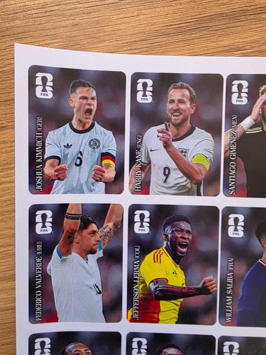 Cromos coca, impressão em papel brilhante autocolante - Versão europeia