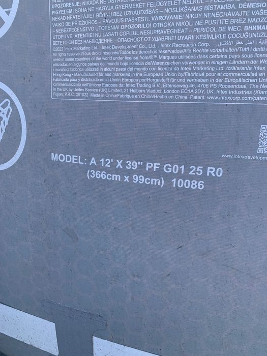 Каркасный бассейн Интекс 366х100 10 кубов