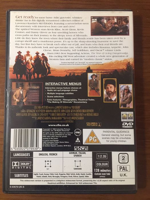 DVD Silverado widescreen - Kevin costner